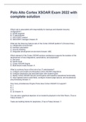 Palo Alto Cortex XSOAR Exam 2022 with complete solution