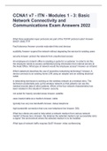 CCNA1 v7 - ITN - Modules 1 - 3: Basic Network Connectivity and Communications Exam Answers 2022
