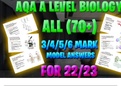 AQA A Level Biology First Year 3/4/5/6 Mark Model Answers