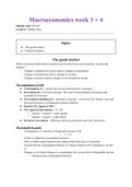 Macroeconomics notes weeks 3&4