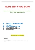 NURS 6660 FINAL EXAM &vert; WALDEN UNIVERSITY &vert; 2022-2023