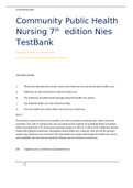 Community Public Health Nursing 7th  edition Nies TestBank latest
