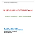 NURS 6551 MIDTERM EXAM | Walden University | 2022-2023