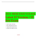 2021 HESI EXIT EXAM Latest 15 Versions / 15 Sets Exam>2021 HESI EXIT EXAM Latest 15 Versions / 15 Sets Exam