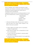 NURS 3356 Medical-Surgical Exam - Version A Questions And Answers New Update 2022 &lpar;With Correct Answers Verified&rpar;