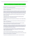 NCPT- Preliminary Sample Quiz Analysis Latest Update 2022