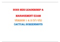 2022 Hesi Leadership &  Management Exam  Version 1 & 2 (V1-V2)