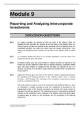 ACG - Module 9: Reporting and Analyzing Intercorporate Investments. Questions and Answers.