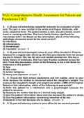WGU-Comprehensive Health Assessment for Patients and Populations UJC2, Exam Study Guide