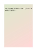 NSG 6020 MIDTERM EXAM &ndash; QUESTION AND ANSWERS&period;