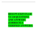 HESI PN EXIT EXAM V3 110 QUESTIONS AND ANSWERS &lpar;CORRECTLY VERIFIED ANSWERS
