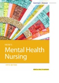 Neeb's Mental Health Nursing 5th Edition By Linda M. Gorman, Robynn F. Anwar