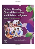 Critical Thinking Clinical Reasoning and Clinical Judgment 7th Edition A Practical Approach Test Bank