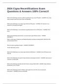 2024 Cigna Recertifications Exam Questions & Answers 100&percnt; Correct&excl;&excl;