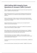 2024 Selling With Integrity Exam Questions & Answers 100&percnt; Correct&excl;&excl;