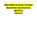 NSG 6020 3p Exam Verified Questions And Answers &lbrace;94&period;67&percnt;&rcub;&period;