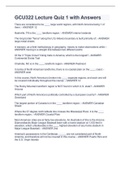 GCU322 Lecture Quiz 1 with Answers