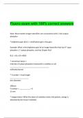 Fluoro exam with 100&percnt; correct answers