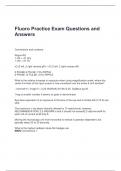 Fluoro Practice Exam Questions and Answers