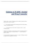 Solution to IC&RC Alcohol and Drug Counselor