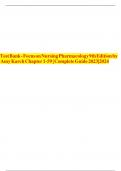 Test Bank - Focus on Nursing Pharmacology 9th Edition by Amy Karch Chapter 1-59 &vert; Complete Guide 2023&vert;2024 Update &vert;A grade&period;