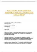 Solution to Certified Rehabilitation Counselor Exam Prep