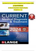 TEST BANK For Current Medical Diagnosis And Treatment 2024&vert;25&comma; 63rd Edition By Maxine Papadakis&comma; Stephen Mcphee&comma; Verified Chapters 1 - 42&comma; Complete Newest version &vert; guaranteed pass