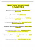 Maryland Boating Exam QUESTIONS & ANSWERS&lpar;RATED A