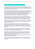 HESI 700 Questions And Answers 2022