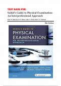 Seidel's Guide to Physical Examination&colon; An Interprofessional Approach 9th Edition by Jane W&period; Ball-Test Bank