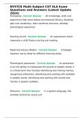 NYSTCE Multi-Subject CST ELA Exam Questions and Answers &lpar;Latest Update 2024&rpar;