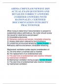 AHIMA CDIP EXAM NEWEST 2025 ACTUAL EXAM QUESTIONS AND DETAILED CORRECT ANSWERS &lpar;VERIFIED ANSWERS&rpar; WITH RATIONALES &vert; CERTIFIED DOCUMENTATION INTEGRITY PRACTITIONER