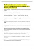 Sedimentation and erosion control certification Questions Completed With A&plus; Graded Answers