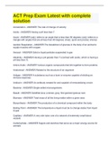 ACT Prep Exam Latest with complete solution
