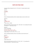 MATH 1201 &sol; MATH 1201 FINAL EXAM