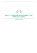 NURS 231 Pathophysiology FINAL EXAM | PORTAGE LEARNING