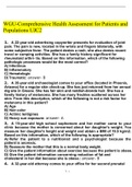 WGU-Comprehensive Health Assessment for Patients and Populations UJC2&comma; Exam Study Guide