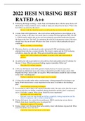  HESI Review over 700 QUESTIONS RATED A&plus;&plus; 2022&sol;2023 UPDATED 