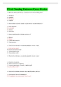 TEAS Nursing Entrance Exam -Review Questions And Answers&sol;&lpar; Complete Solution&rpar;