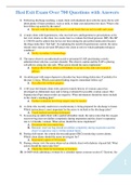 HESI Exit Exam Over 700 Questions new & Updated Version 2019 latest 100&percnt; Complete