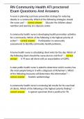 RN Community Health ATI proctored Exam Questions And Answers 
