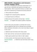 HESI EXAM 2 Questions and Answers &lpar;Latest update 2024&rpar;