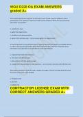 WGU D220 OA EXAM ANSWERS  graded A&plus;