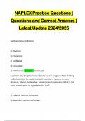 NAPLEX Practice Questions &vert; Questions and Correct Answers &vert; Latest Update 2024&sol;2025