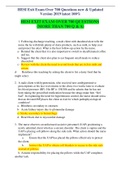HESI Exit Exam Over 700 Questions new & Updated Version 2019 latest 100&percnt;