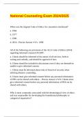  National Counseling Exam 2024&sol;2025