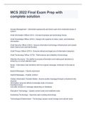MCS 2022 Final Exam Prep with complete solution