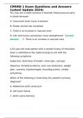 CMSRN 1 Exam Questions and Answers &lpar;Latest Update 2024&rpar;