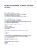 MCS 2100 final exam 2022 with complete solution