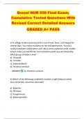 Drexel NUR 550 Final Exam&semi;  Cumulative Tested Questions With  Revised Correct Detailed Answers  GRADED A&plus; PASS